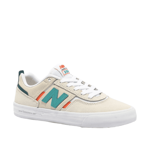 New Balance Numeric Kids 306 Jamie Foy Cream 2C Teal 26 Orange Skate Shoes 374094 front US