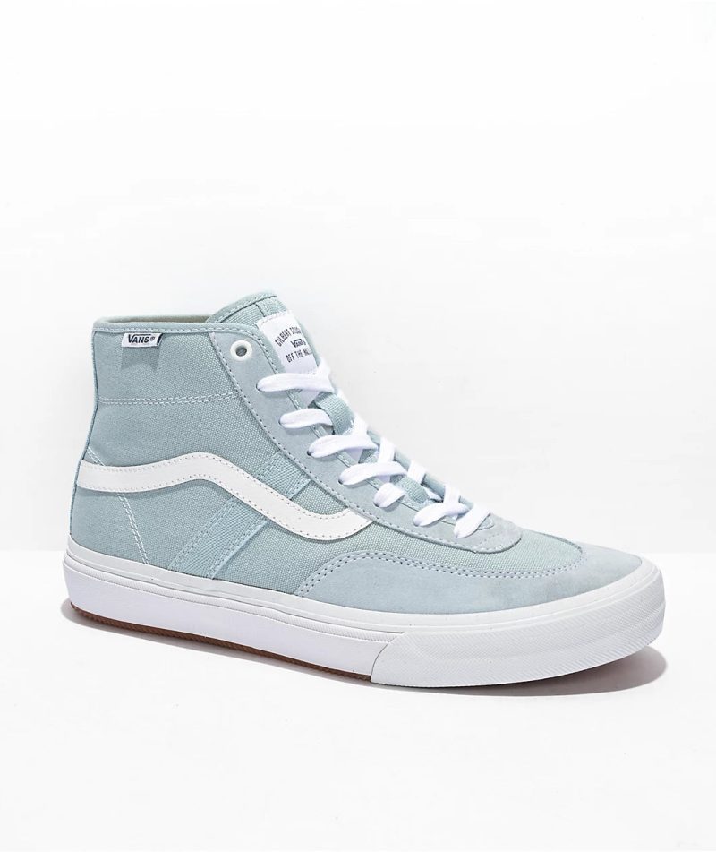 Vans Crockett High Winter Sky White Skate Shoes 351736 front US