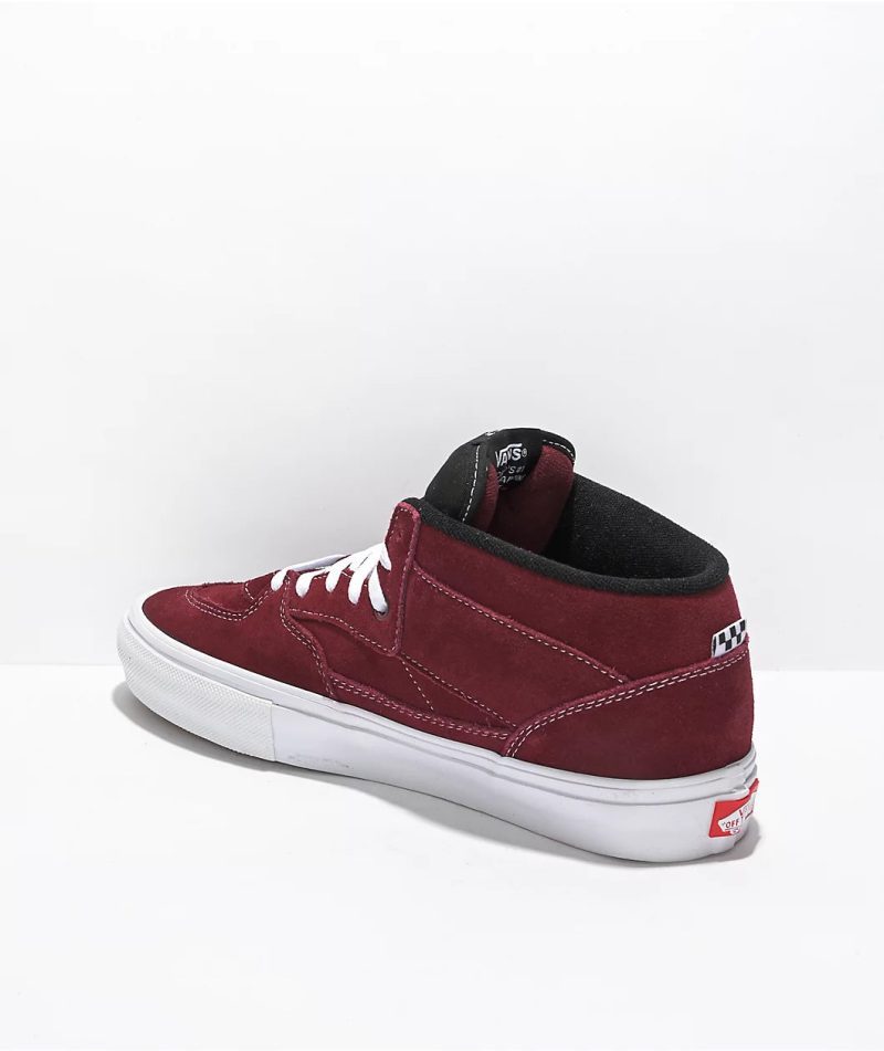 Vans Skate Half Cab Port Royale Maroon Skate Shoes 356226 back US