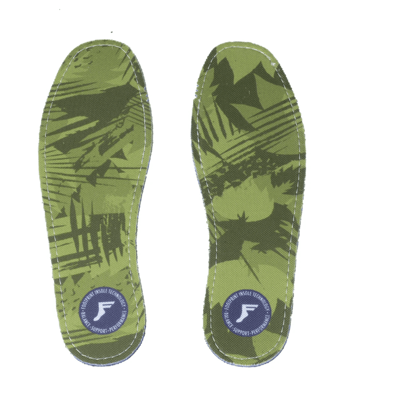 footprint insoles flat 3mm camo green 20