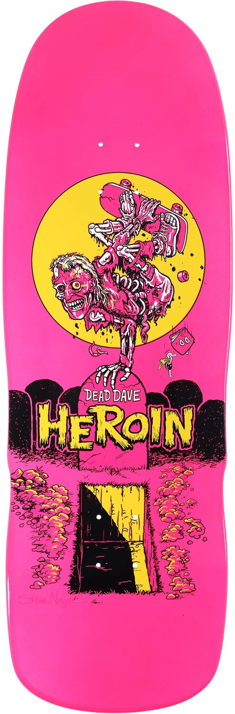 heroin dead dave zombie 104 skateboard deck