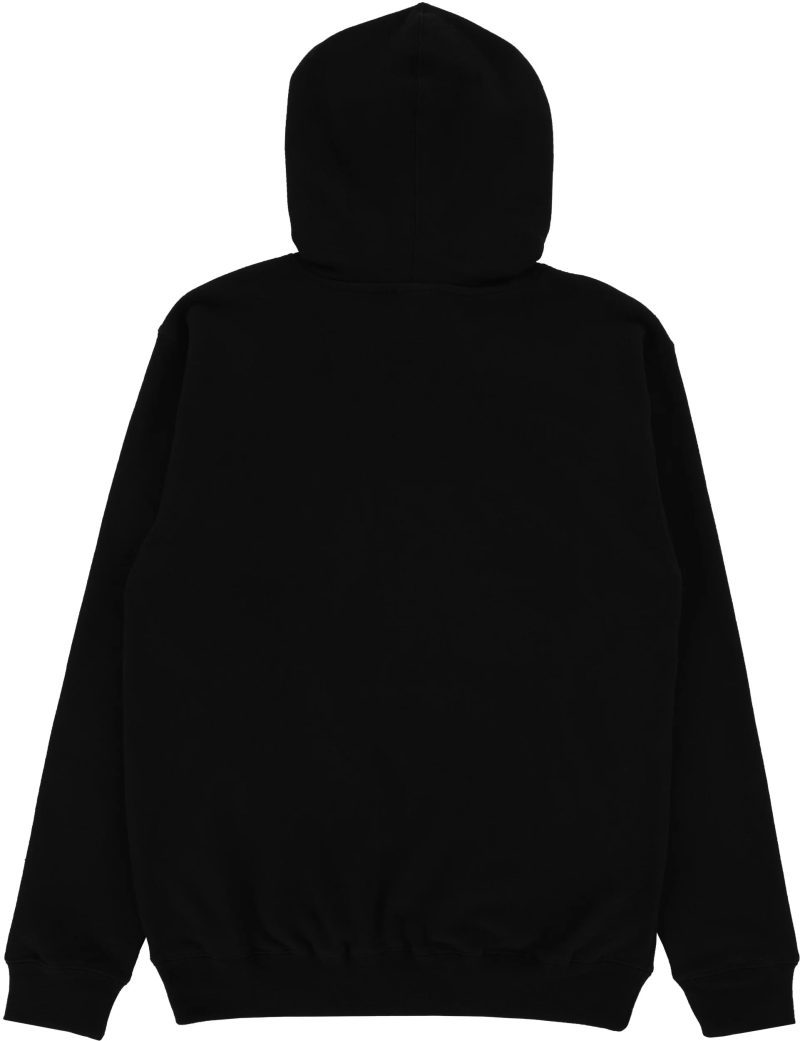 krooked arketype raw embroidered hoodie black blue reverse