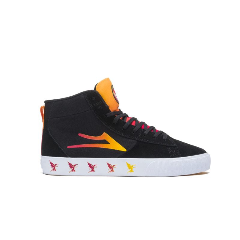 lakai x black sabbath newport hi smu black gradient suede 141610 01