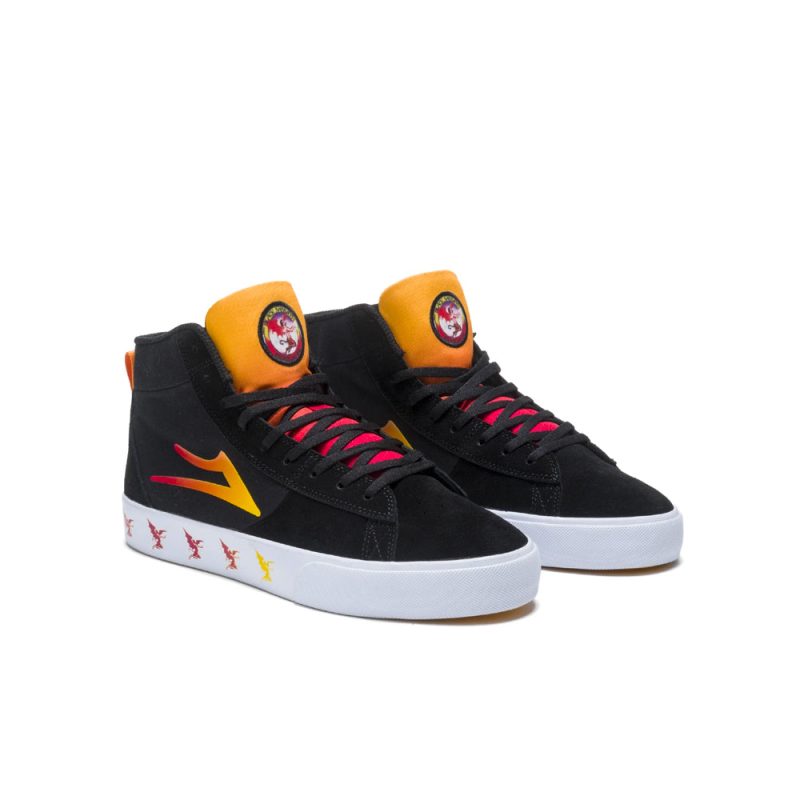 lakai x black sabbath newport hi smu black gradient suede 1416102