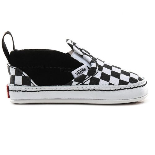 vans in slip on v crib checker black true white 1